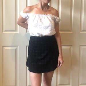 🖤Black and White Striped Grid Skater Skirt🖤
